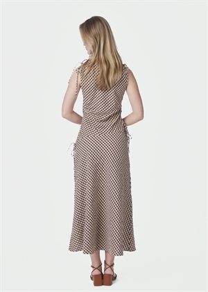 PRE-ORDER / Saxton check kjole Brown Neo Noir 